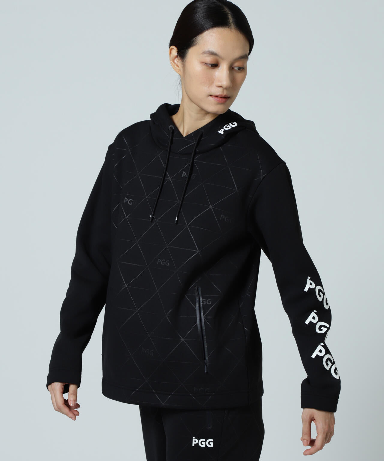 【PGG】ストレッチKARUISHIフーディプルオーバー (LADIES)