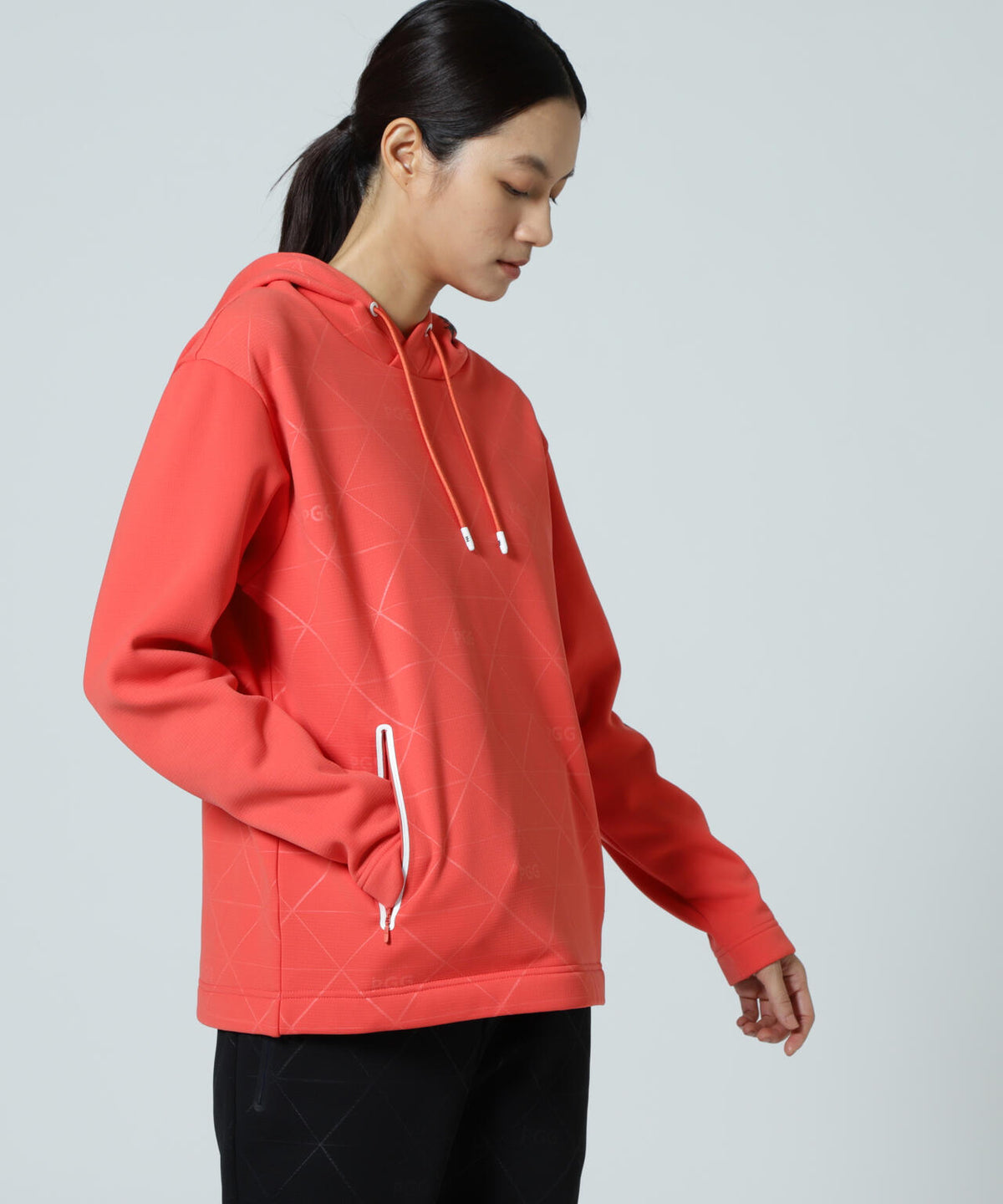 【PGG】ストレッチKARUISHIフーディプルオーバー (LADIES)