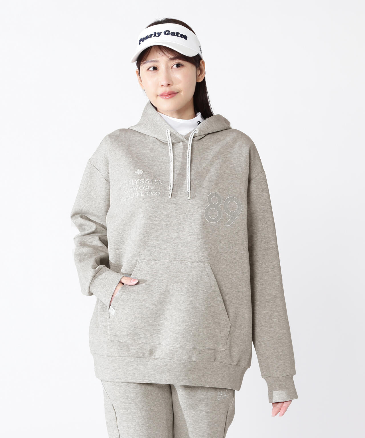 T/Cストレッチダンボールフーディプルオーバー