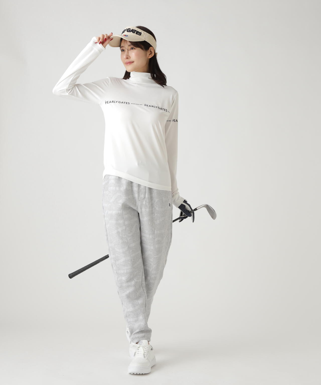 37.5ベア天竺長袖ハイネックカットソー