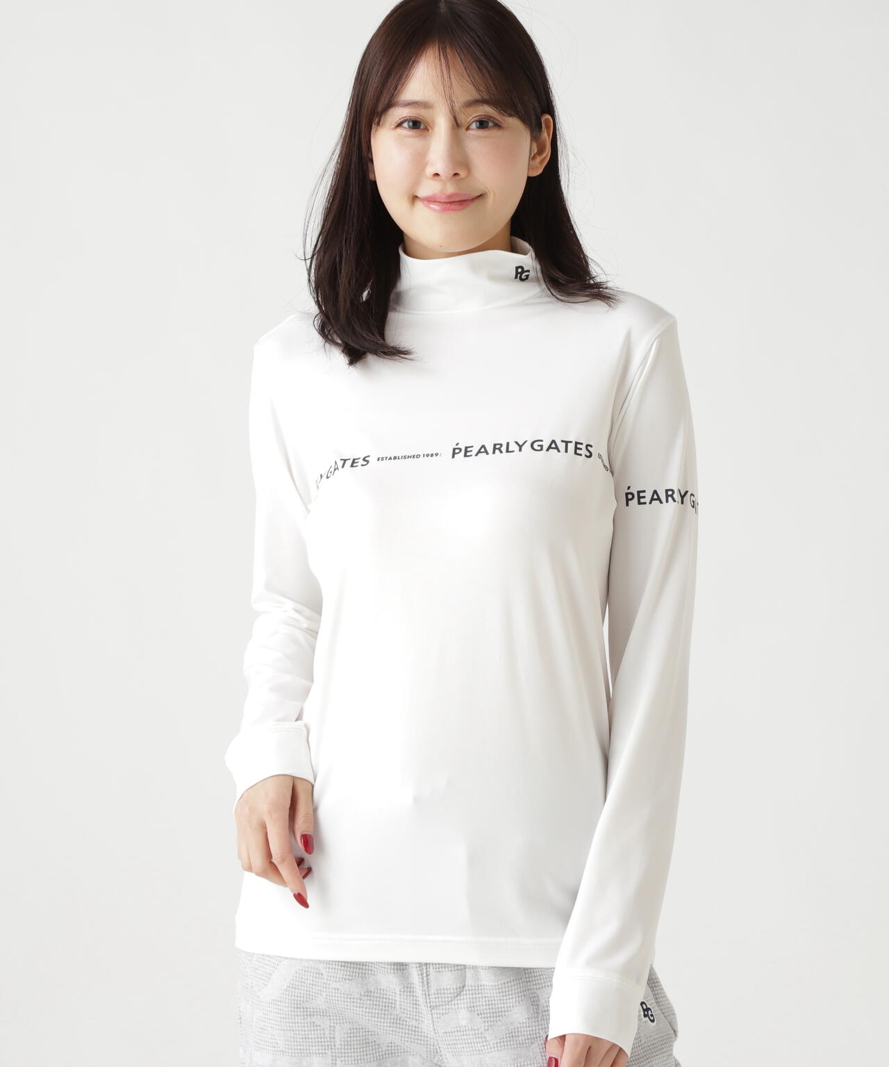 37.5ベア天竺長袖ハイネックカットソー