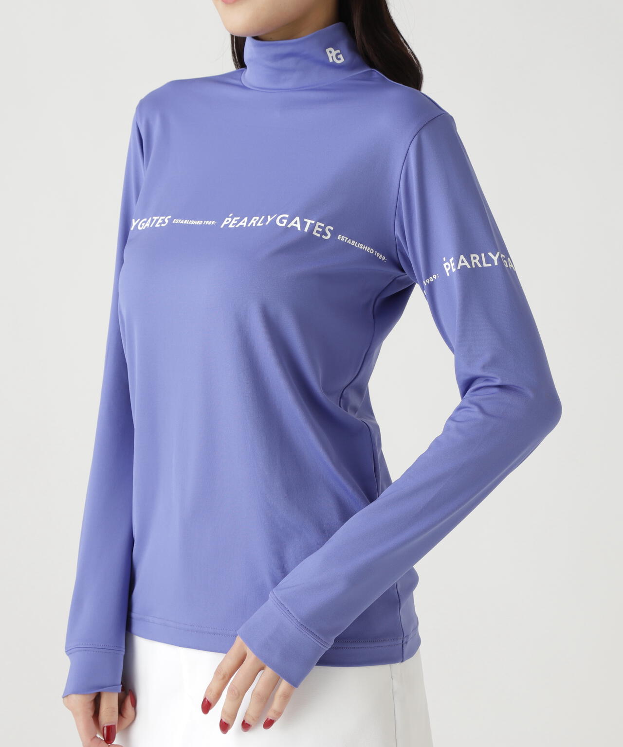 37.5ベア天竺長袖ハイネックカットソー