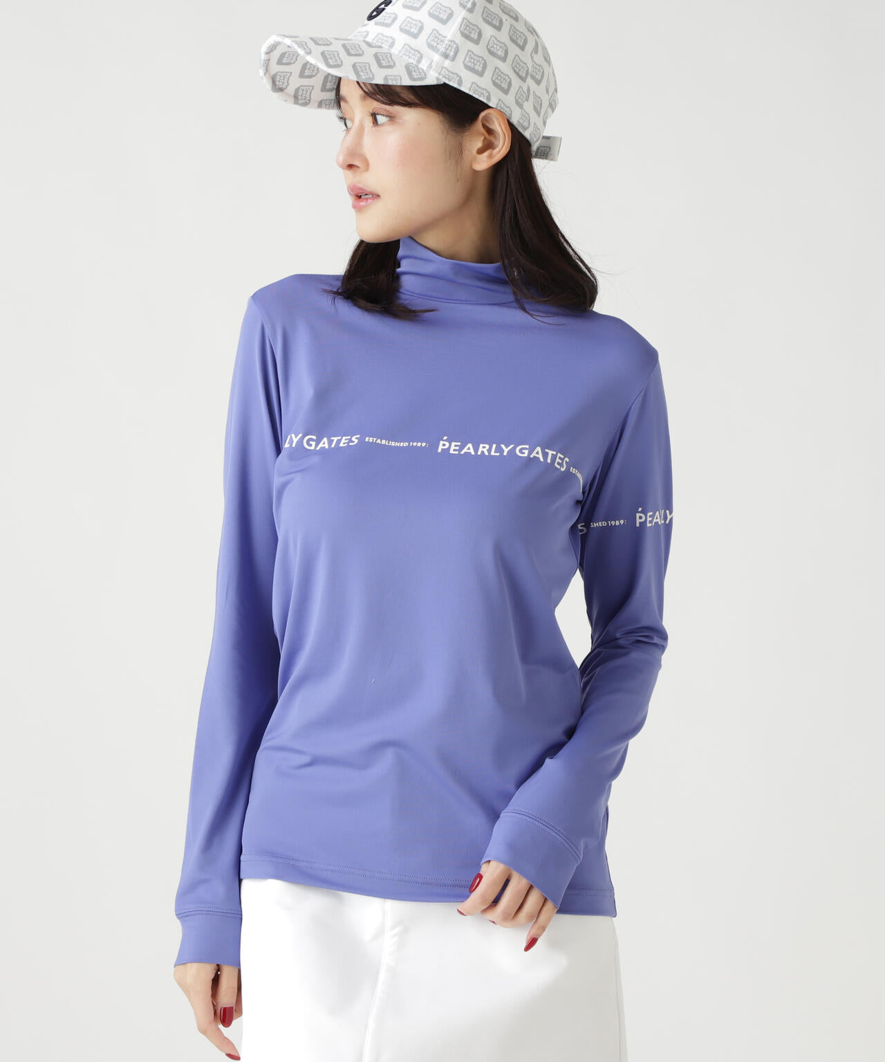 37.5ベア天竺長袖ハイネックカットソー