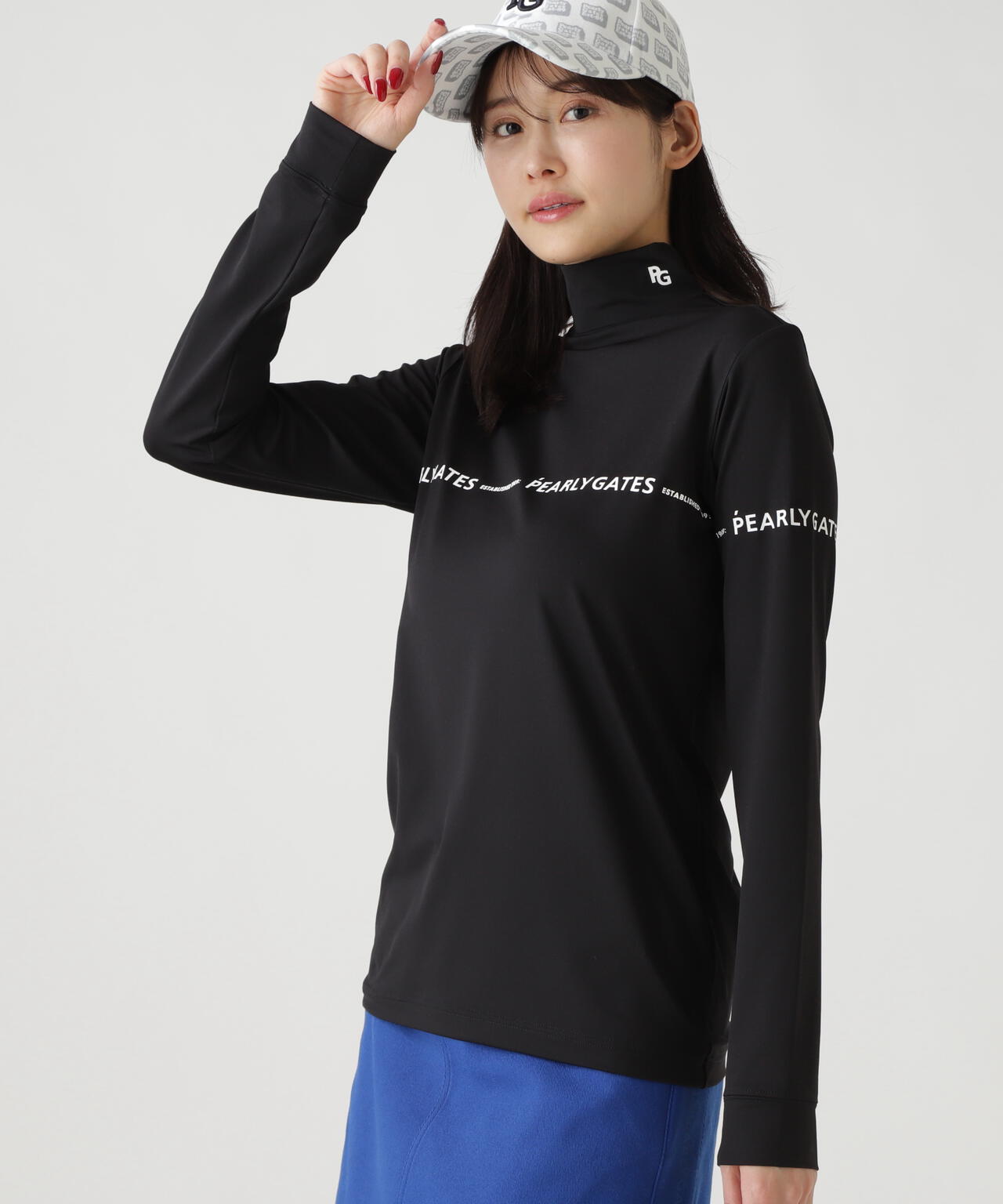 37.5ベア天竺長袖ハイネックカットソー