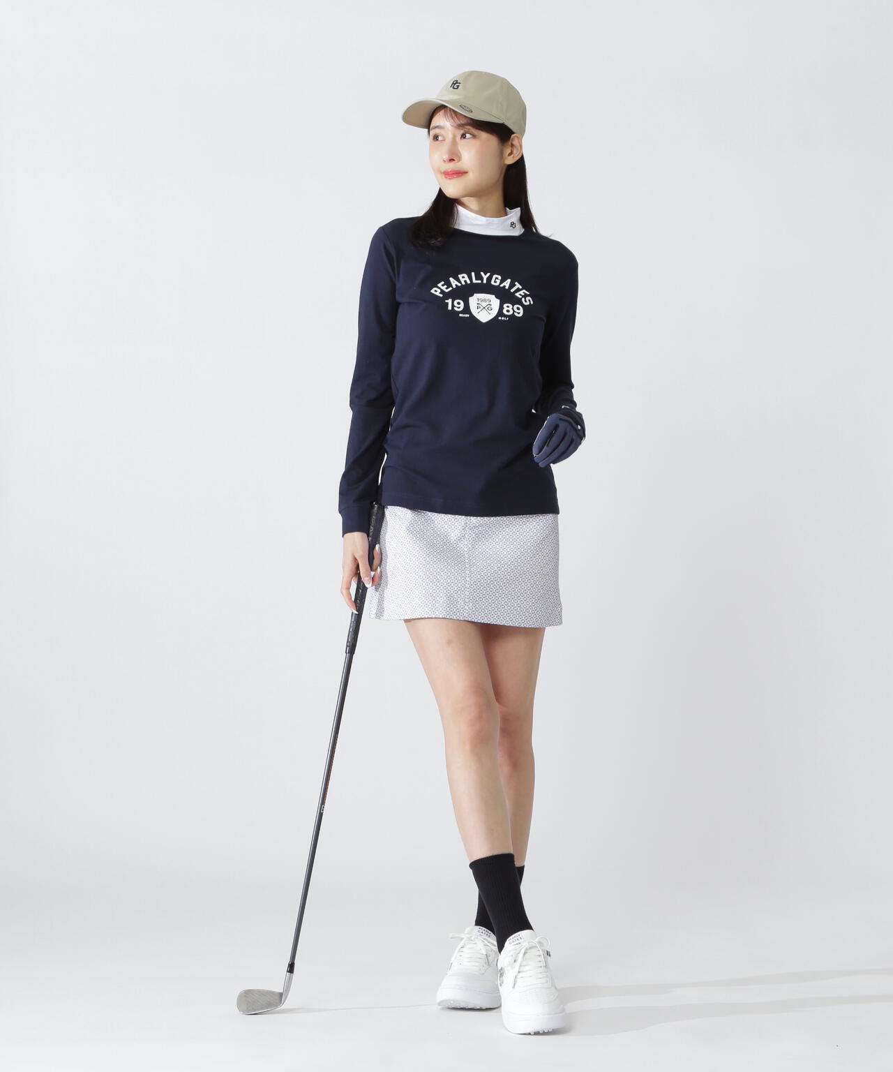 ベアカノコ長袖ハイネックカットソー