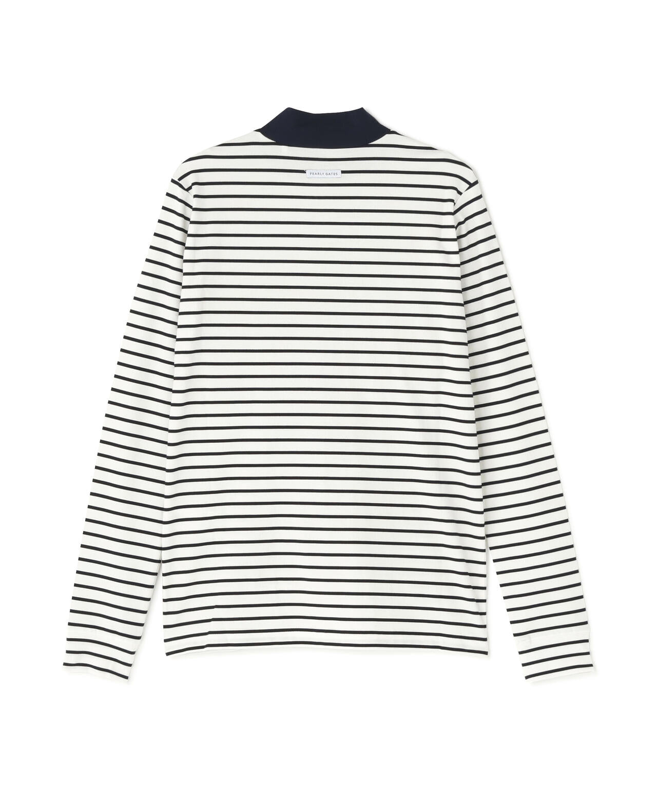 ベアカノコ長袖ハイネックカットソー <ボーダー柄>