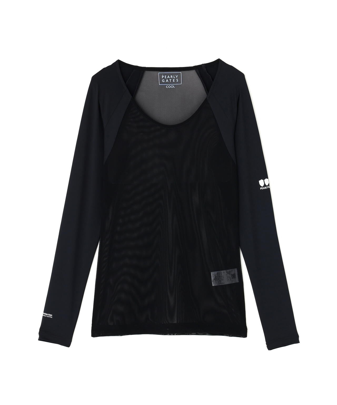 【PG BODY】N/パワーネット×Peベア天竺長袖Uネックカットソー