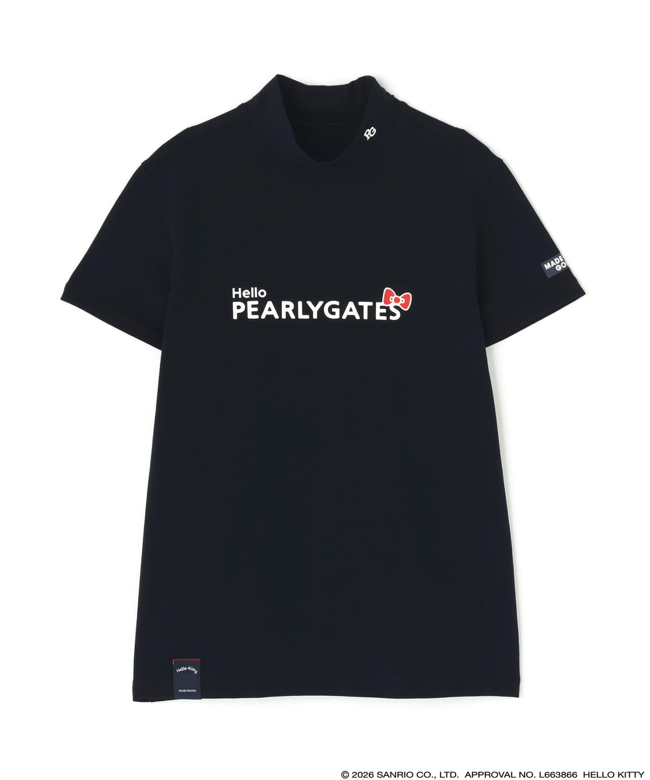 【Hello Kitty×PEARLY GATES】ベア天竺半袖ハイネックカットソー