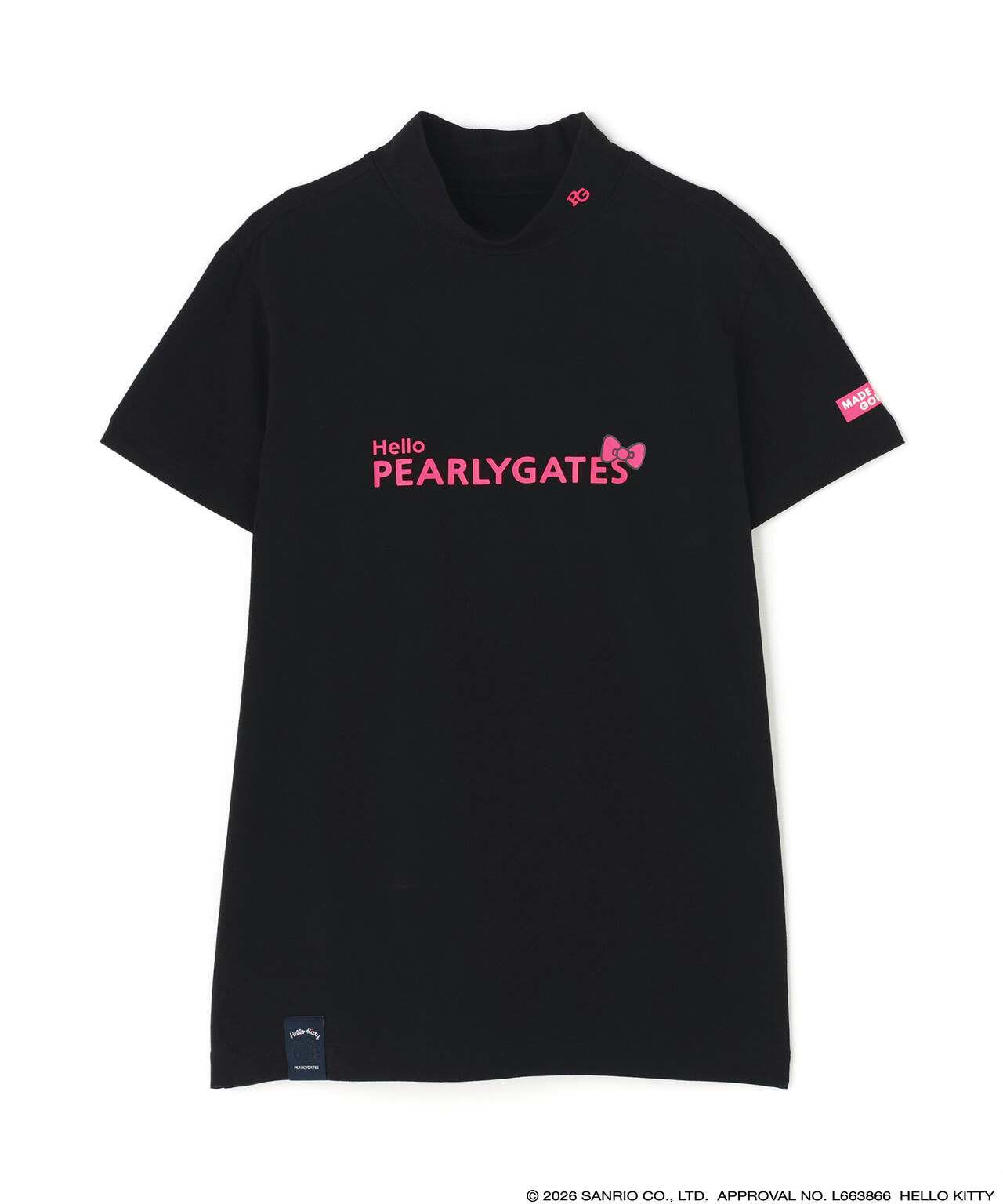 【公式オンライン限定】【Hello Kitty×PEARLY GATES】コンパクトコットンハイネックカットソー