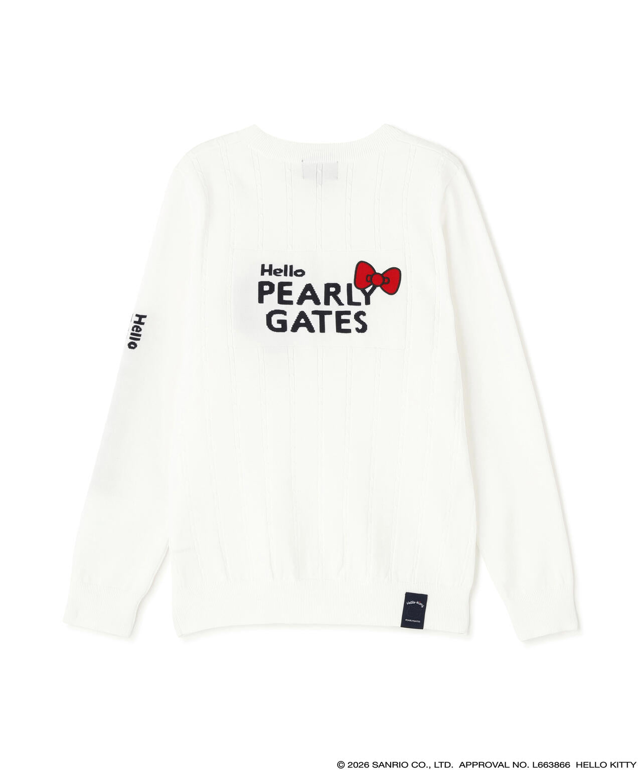 【Hello Kitty×PEARLY GATES】クルーネックニットプルオーバー