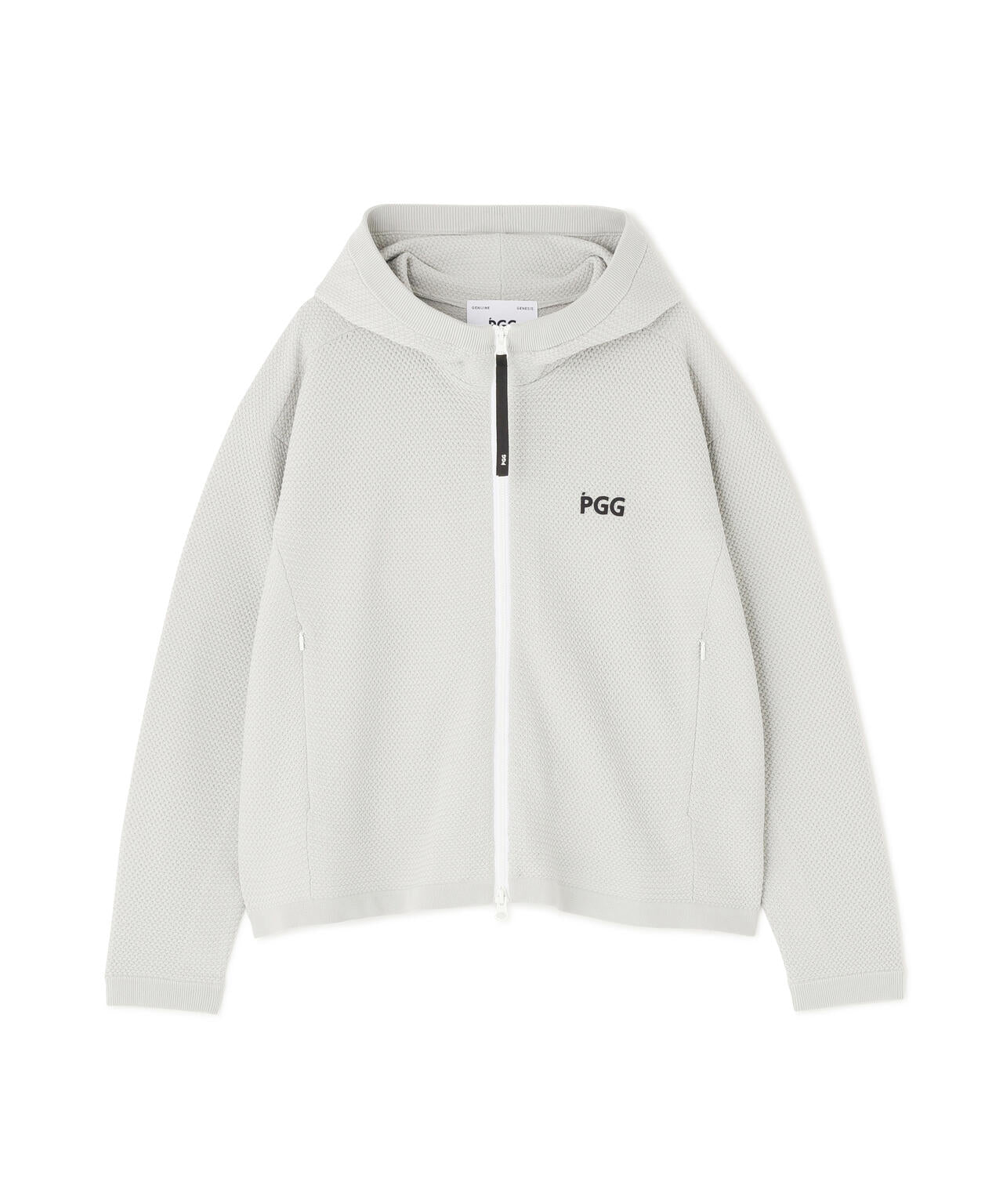 【PGG】【直営店舗&公式オンライン限定】ポリエステルヤーンmmフルジップフーディニットブルゾン (LADIES)