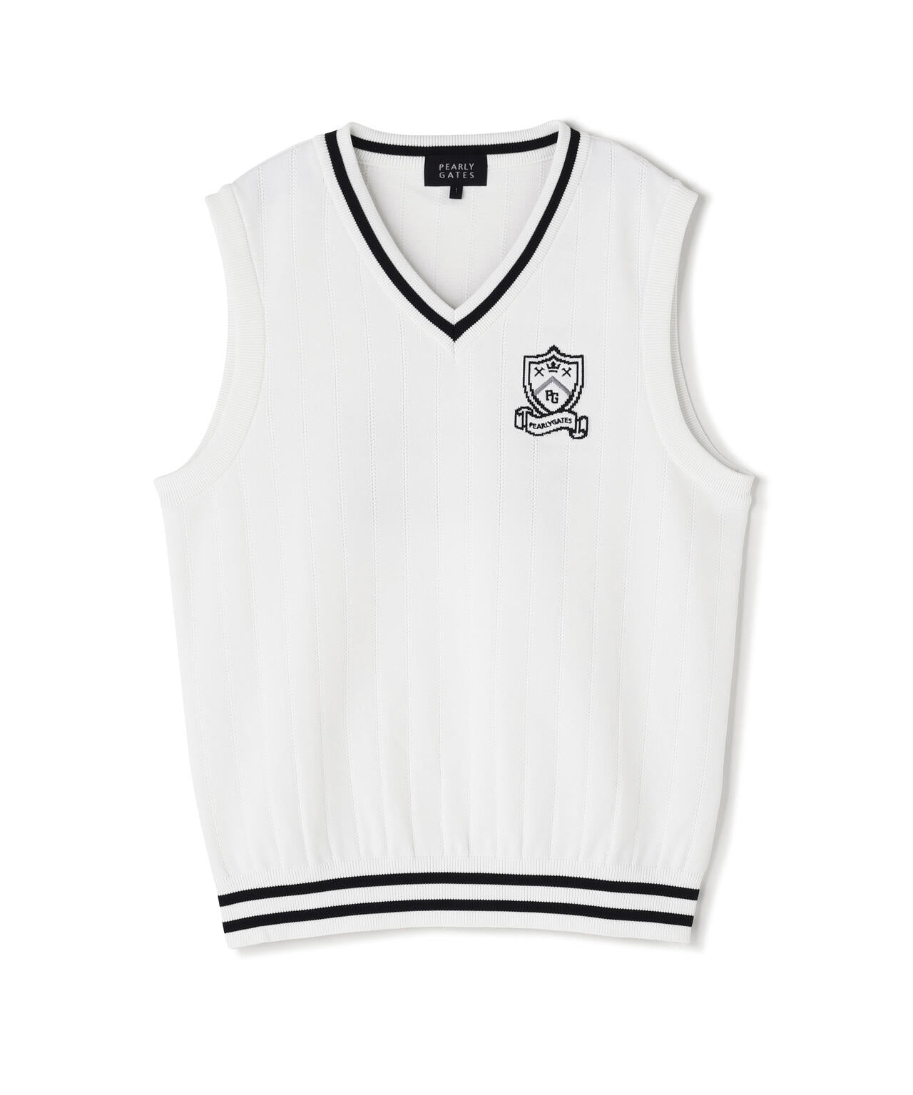 エンブレムVネックニットベストプルオーバー