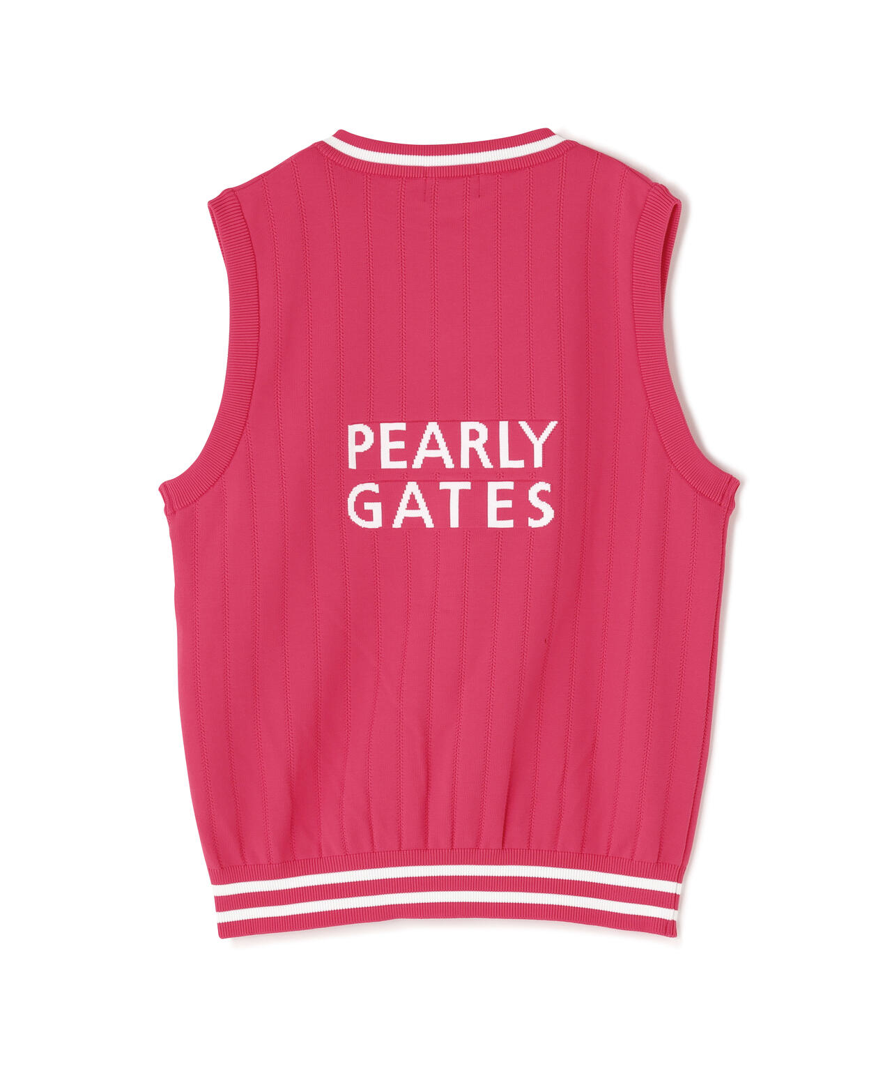 エンブレムVネックニットベストプルオーバー