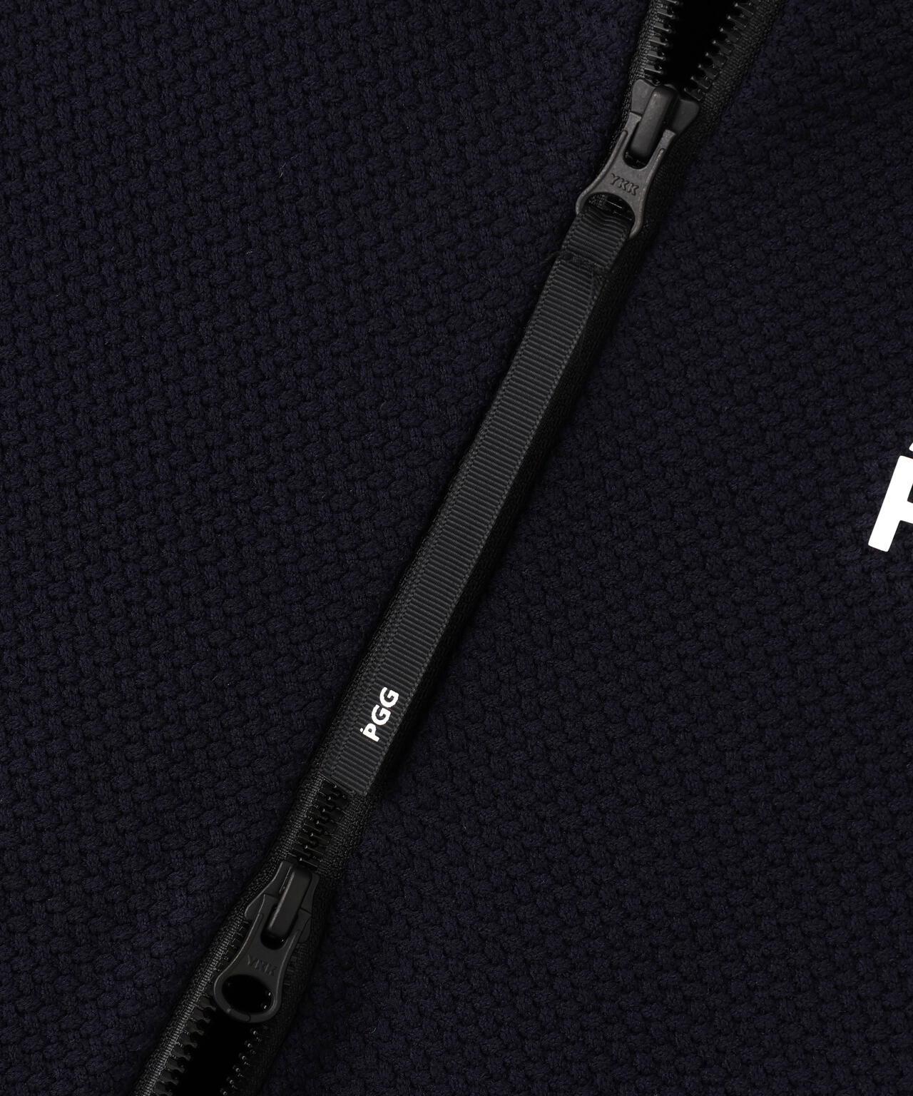【PGG】【直営店舗&公式オンライン限定】ポリエステルヤーンmmジップアップニットベスト (LADIES)