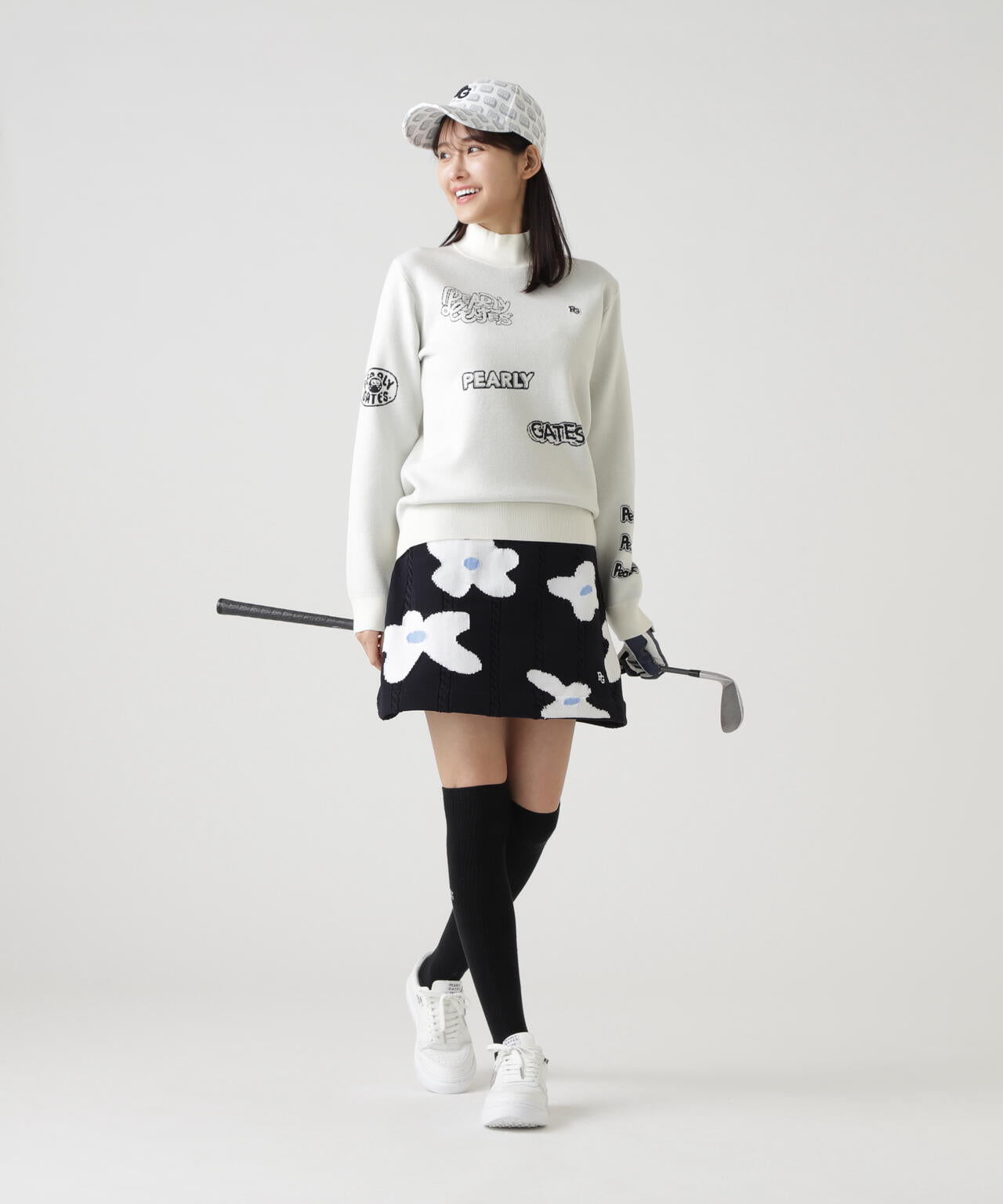 14GダブルJQ×ワッペン風ハイネックニットプルオーバー