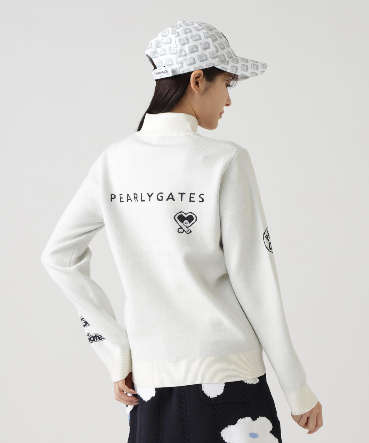 14GダブルJQ×ワッペン風ハイネックニットプルオーバー