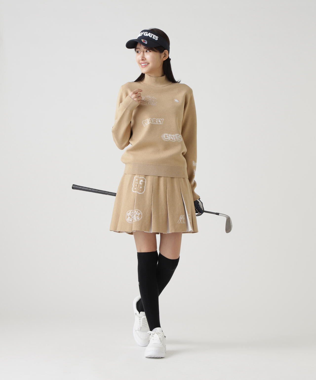 14GダブルJQ×ワッペン風ハイネックニットプルオーバー