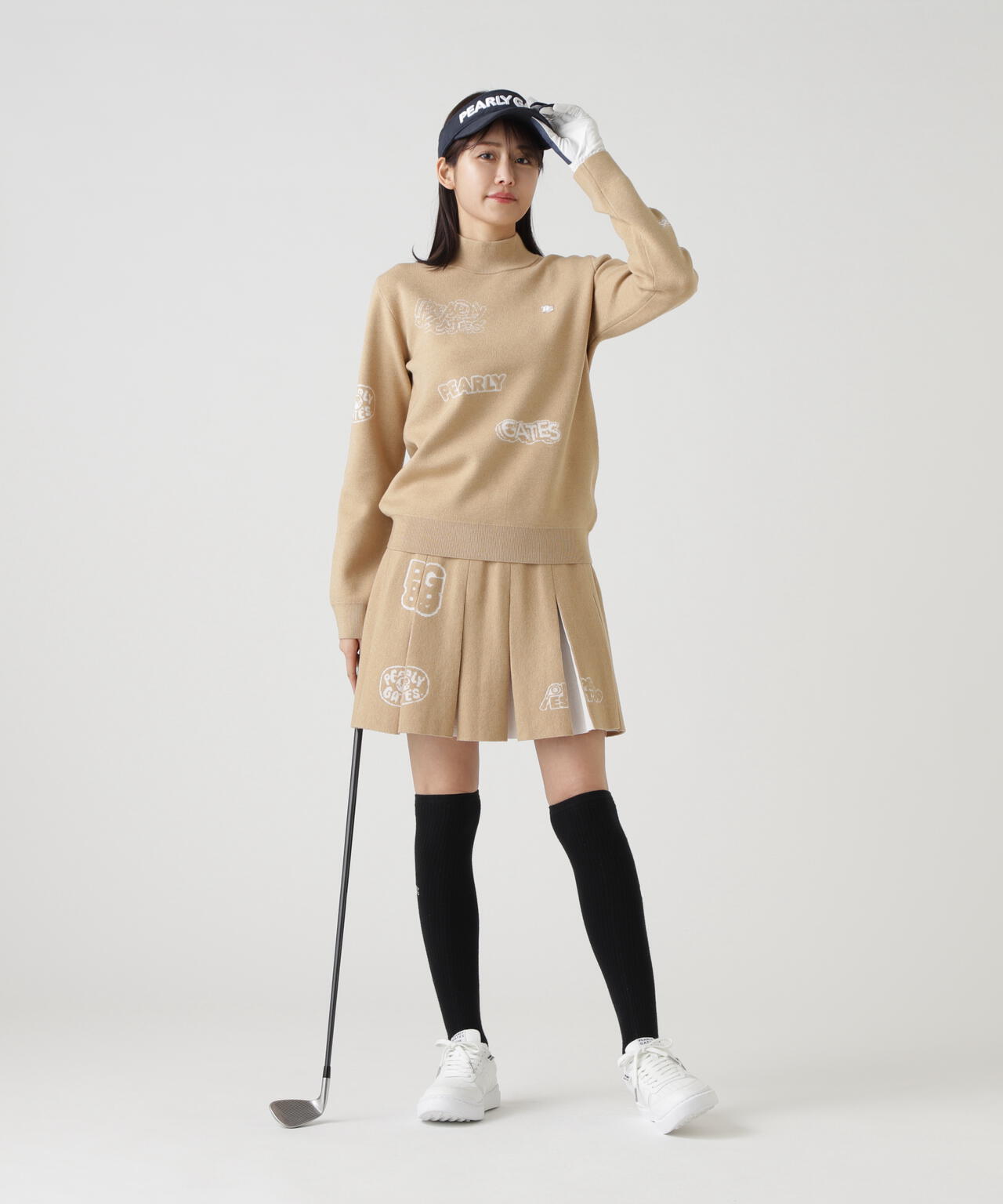 14GダブルJQ×ワッペン風ハイネックニットプルオーバー