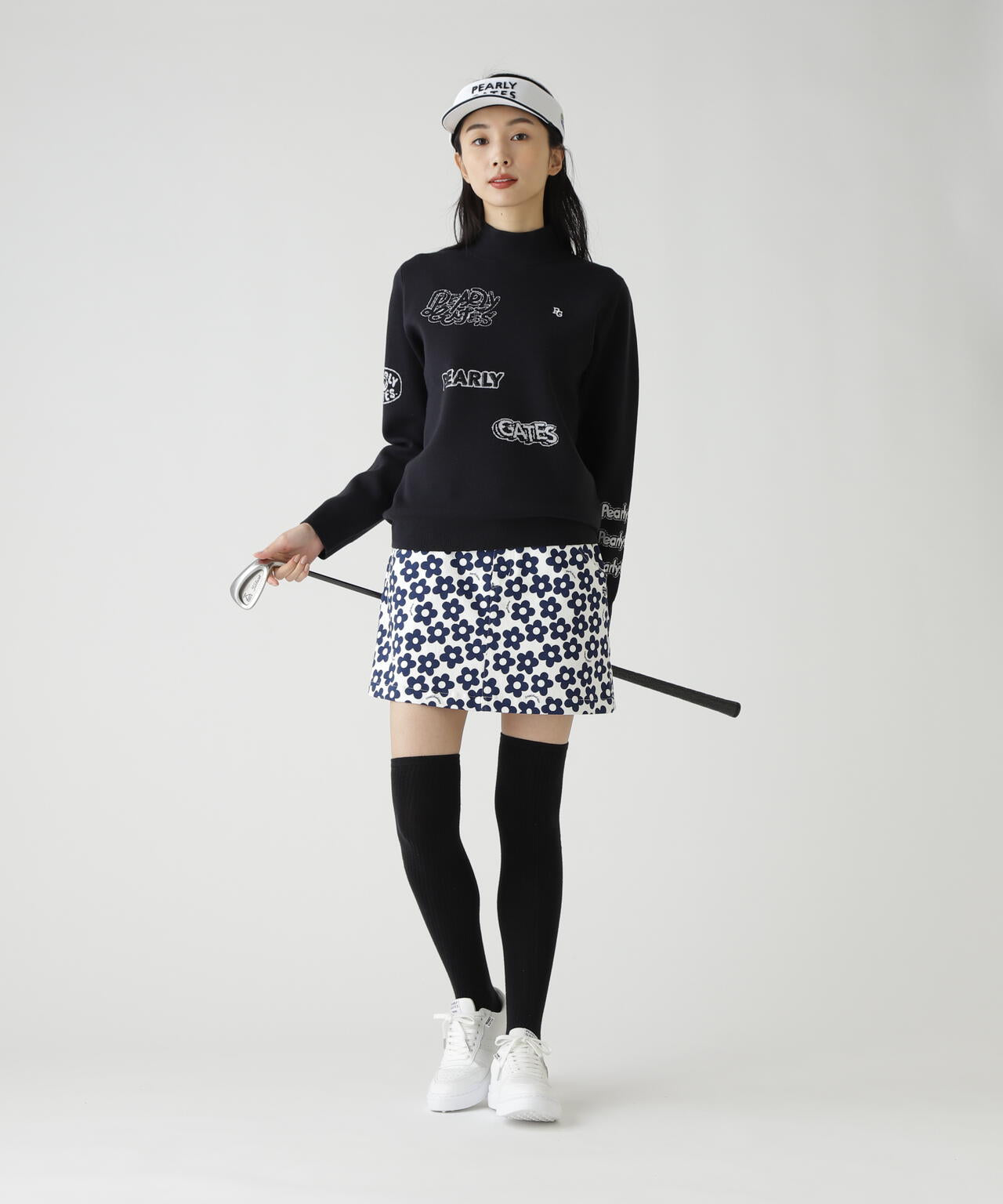 14GダブルJQ×ワッペン風ハイネックニットプルオーバー