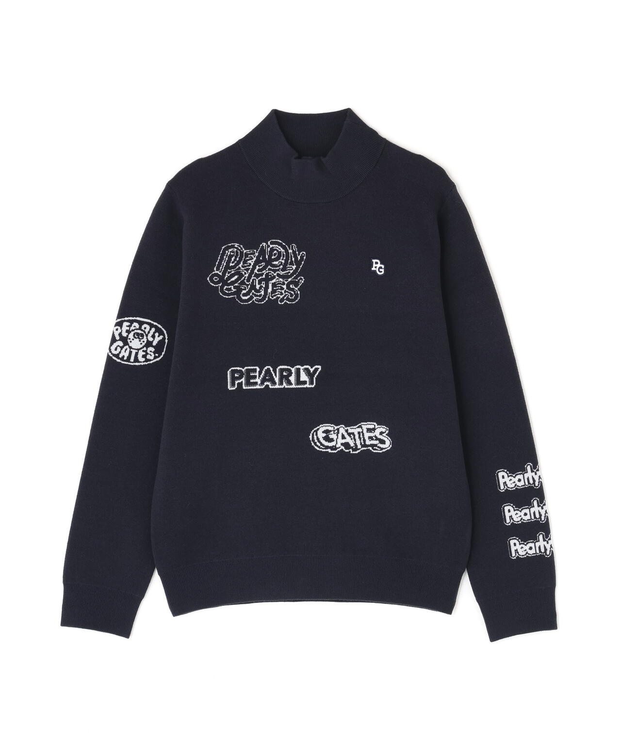 14GダブルJQ×ワッペン風ハイネックニットプルオーバー