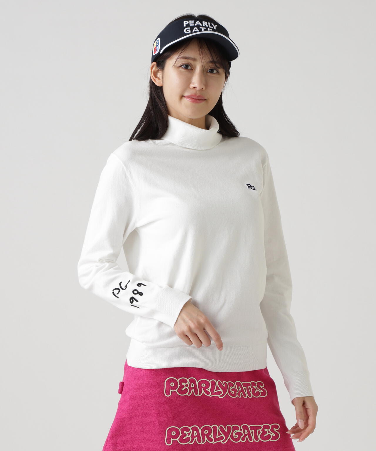 カシミヤタッチタートルネックニットプルオーバー