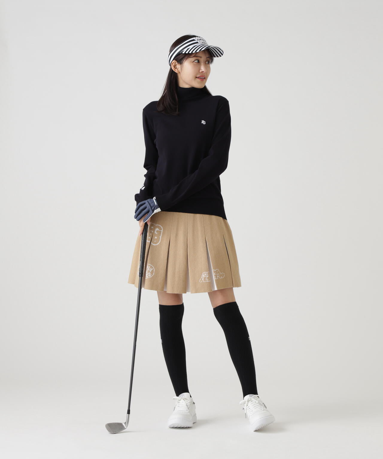 カシミヤタッチタートルネックニットプルオーバー