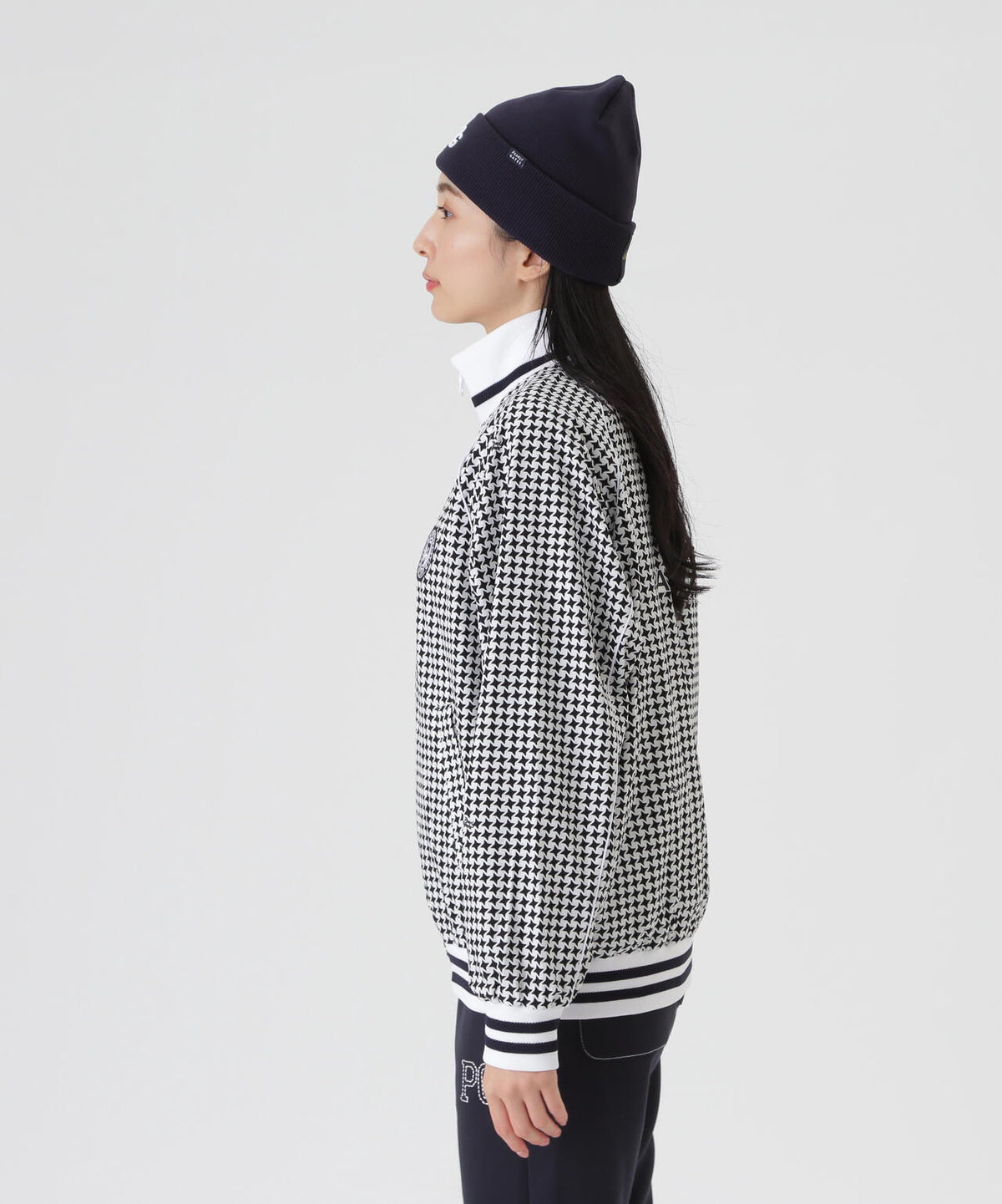 Peメカニカルストレッチ手裏剣ジャガードスタンドジップブルゾン <手裏剣千鳥> (WOMENS)