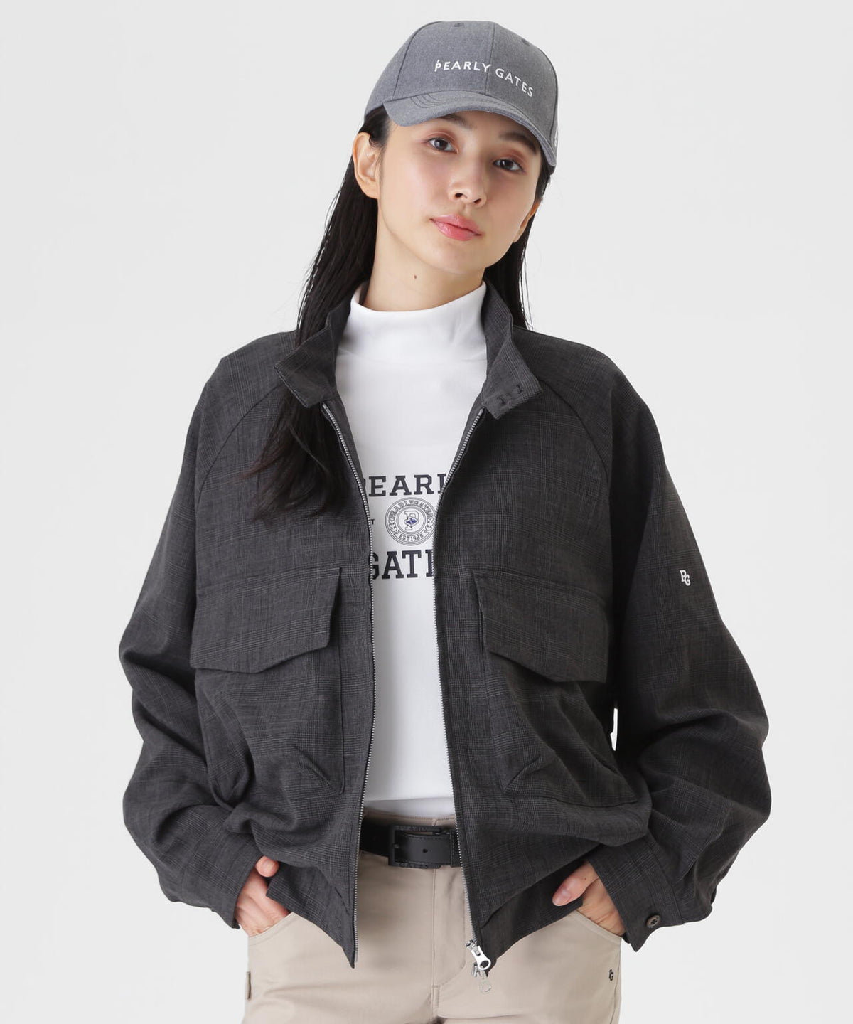 ウーリーノブルゾン <グレンチェック柄> (WOMENS)