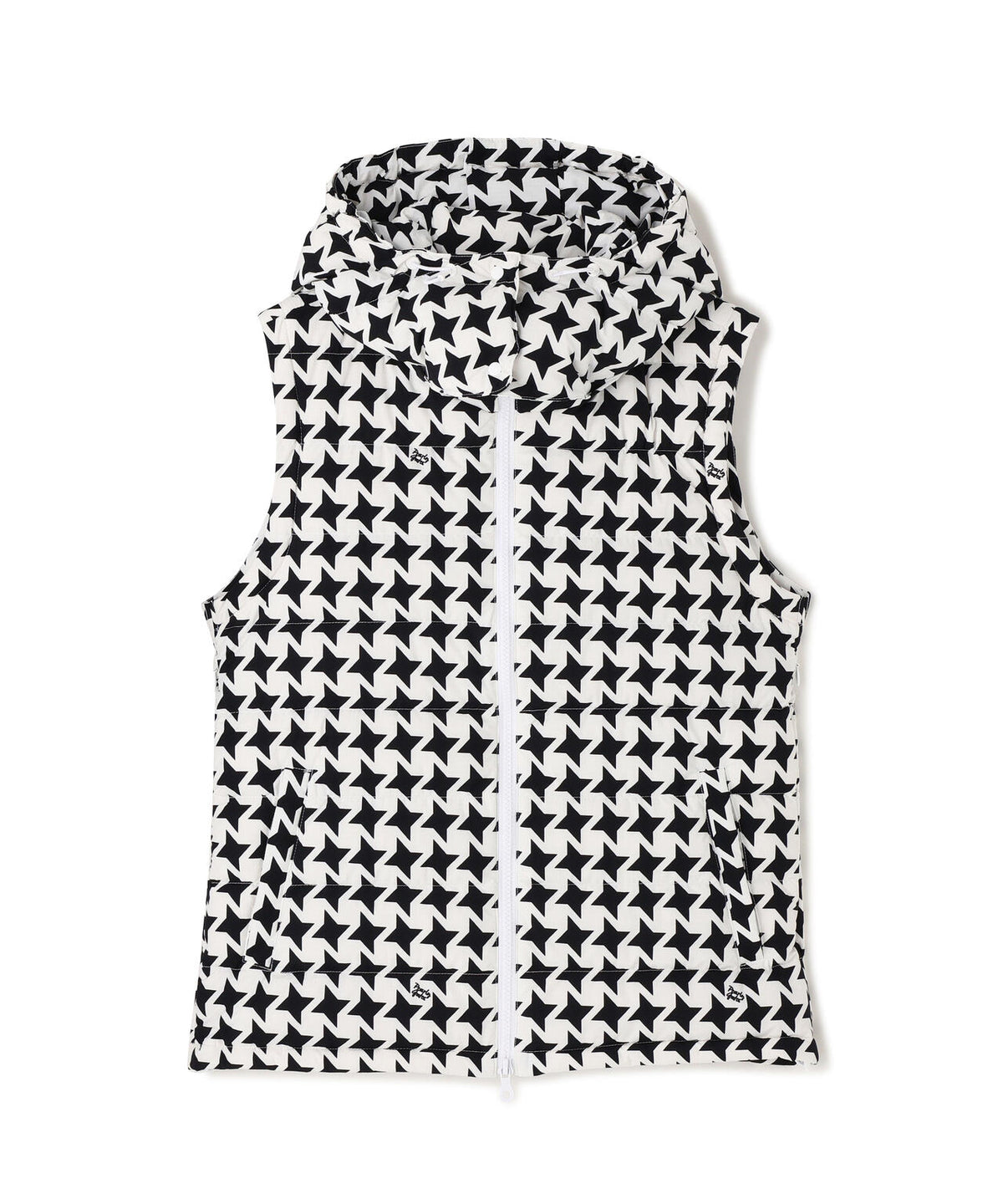 Nyメカニカルストレッチダウンフーディブルゾン <手裏剣千鳥柄> (WOMENS)