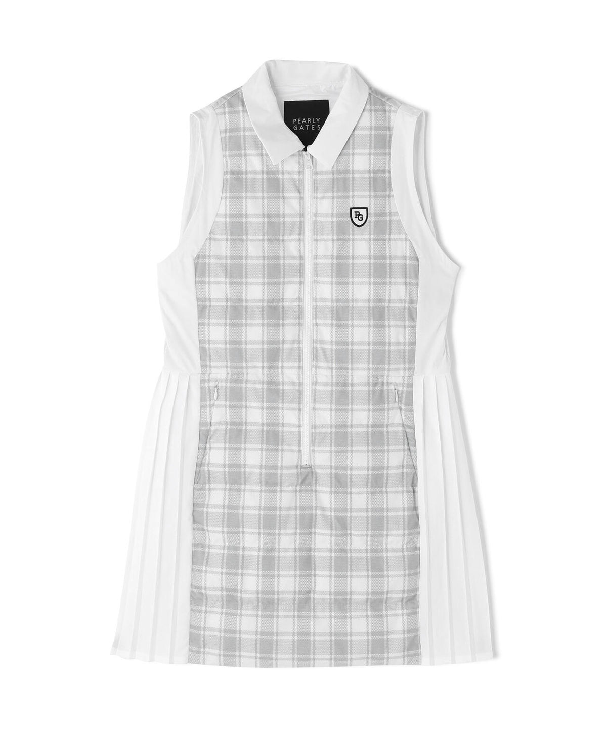 カルイシ×Nyタスランストレッチハーフジップポロジャンパースカート <タータンチェック> (WOMENS)