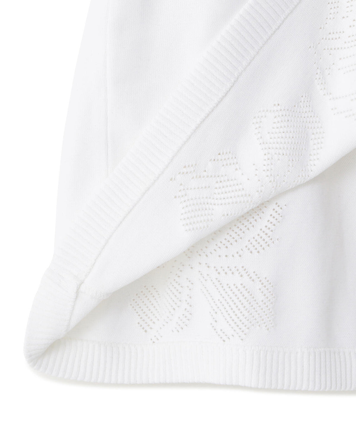 14G天竺×メッシュ花柄半袖ポロニットワンピース (WOMENS)