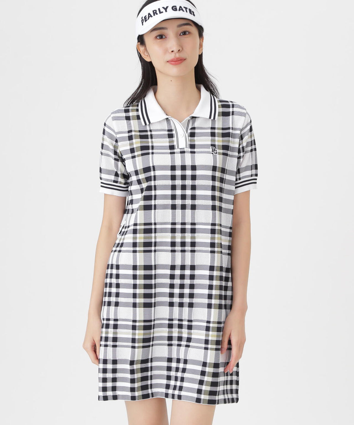 14G天竺半袖ポロワンピース (WOMENS)