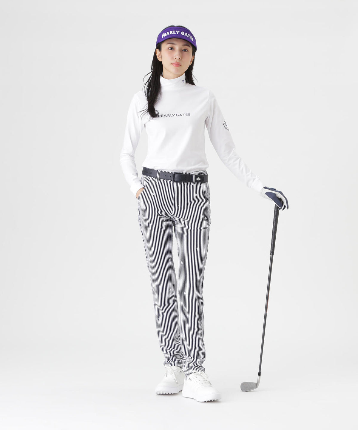 鹿の子サッカーストライプパンツ (WOMENS)