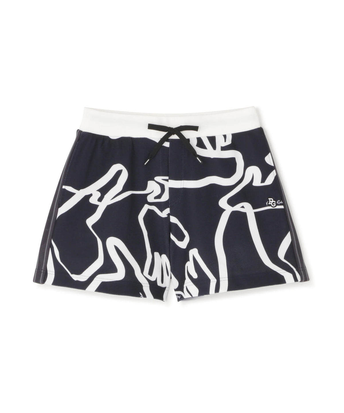 Wハニカムストレッチショートパンツ <変形ウサギ柄> (WOMENS)