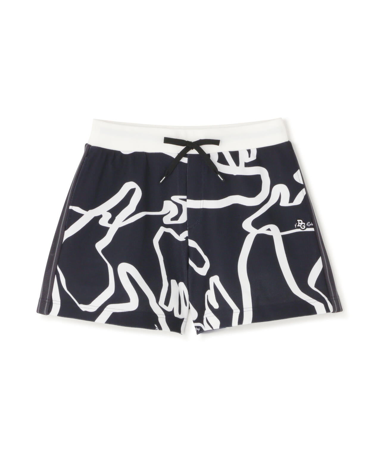 Wハニカムストレッチショートパンツ <変形ウサギ柄> (WOMENS)
