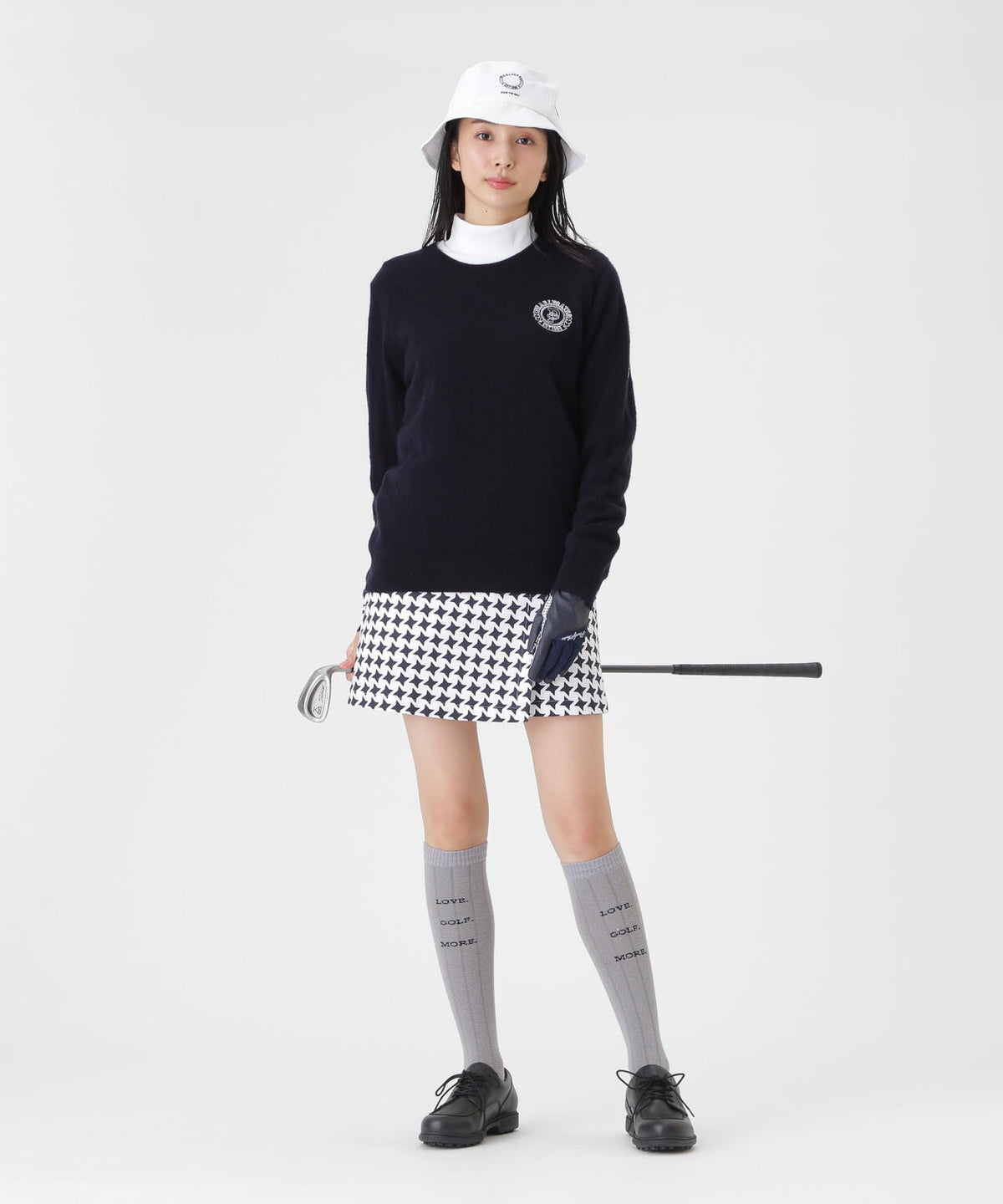 C/Peストレッチカルゼ5ポケットスカート <手裏剣千鳥柄> (WOMENS)