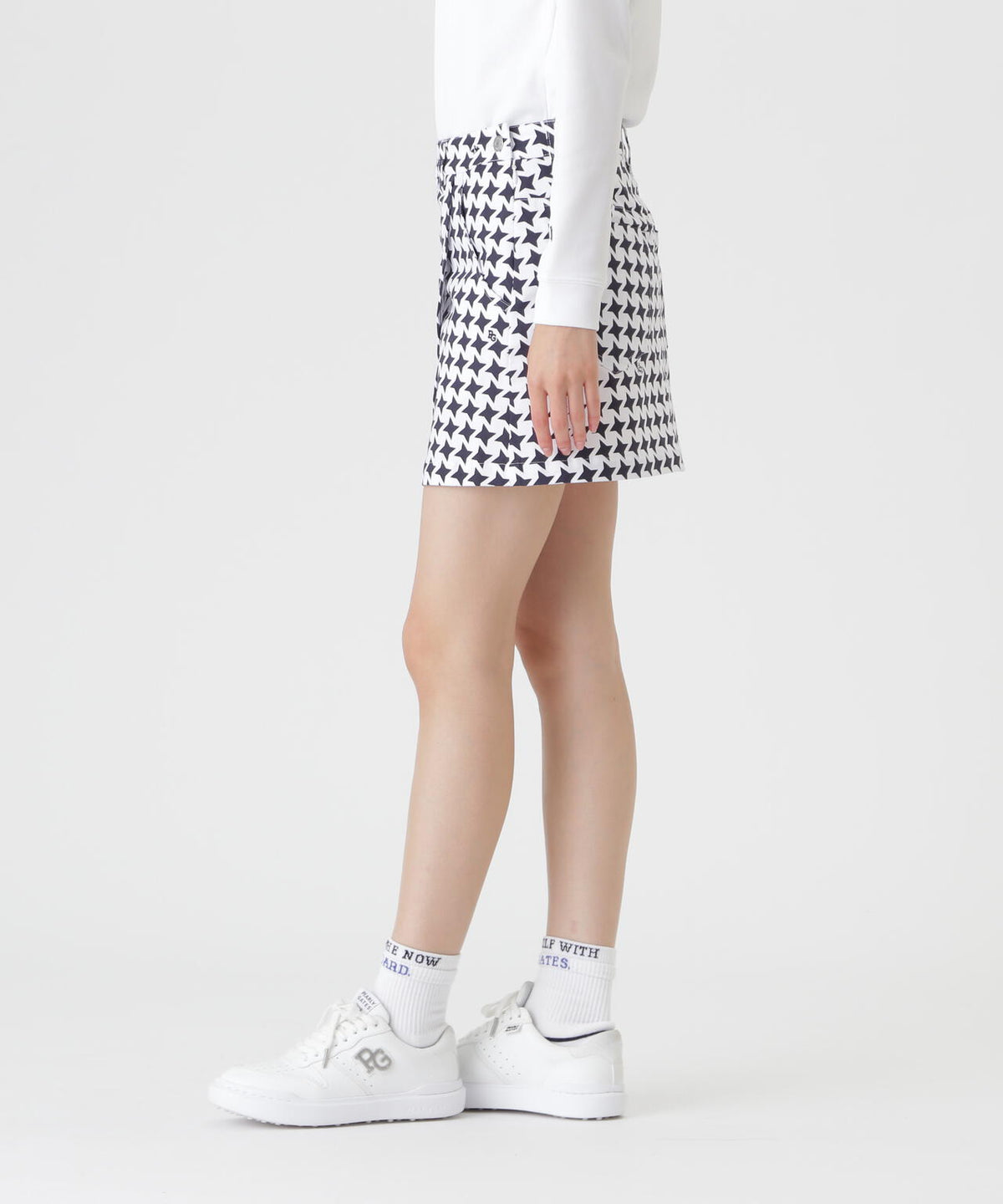 C/Peストレッチカルゼ5ポケットスカート <手裏剣千鳥柄> (WOMENS)