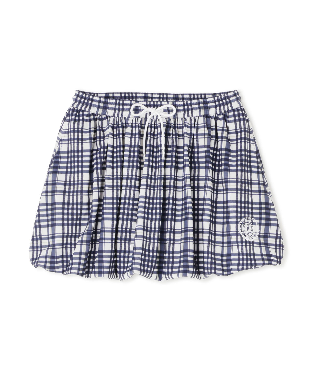 Peストレッチトリコットメッシュスカート <チェック柄> (WOMENS)