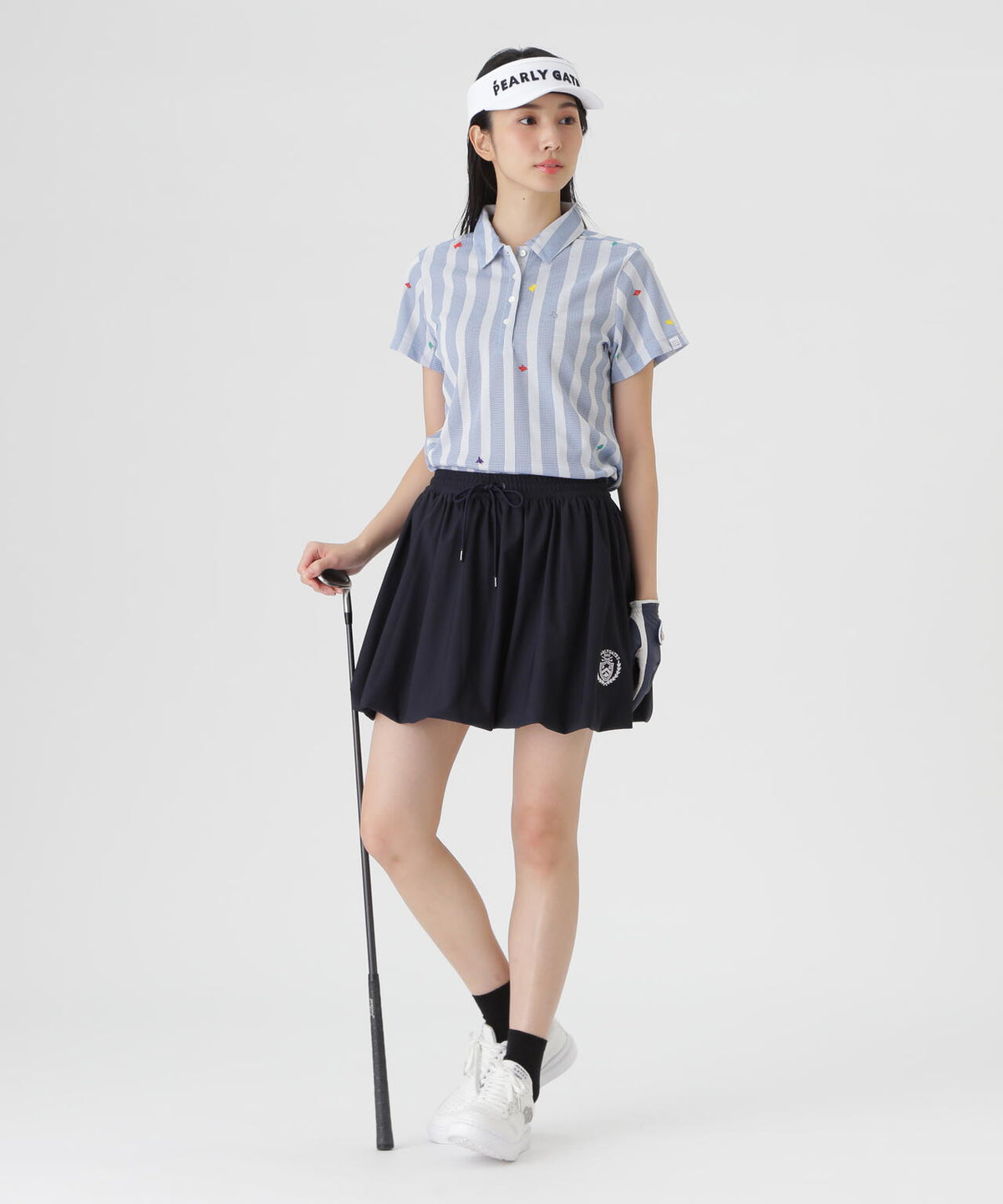 Peストレッチトリコットメッシュスカート (WOMENS)