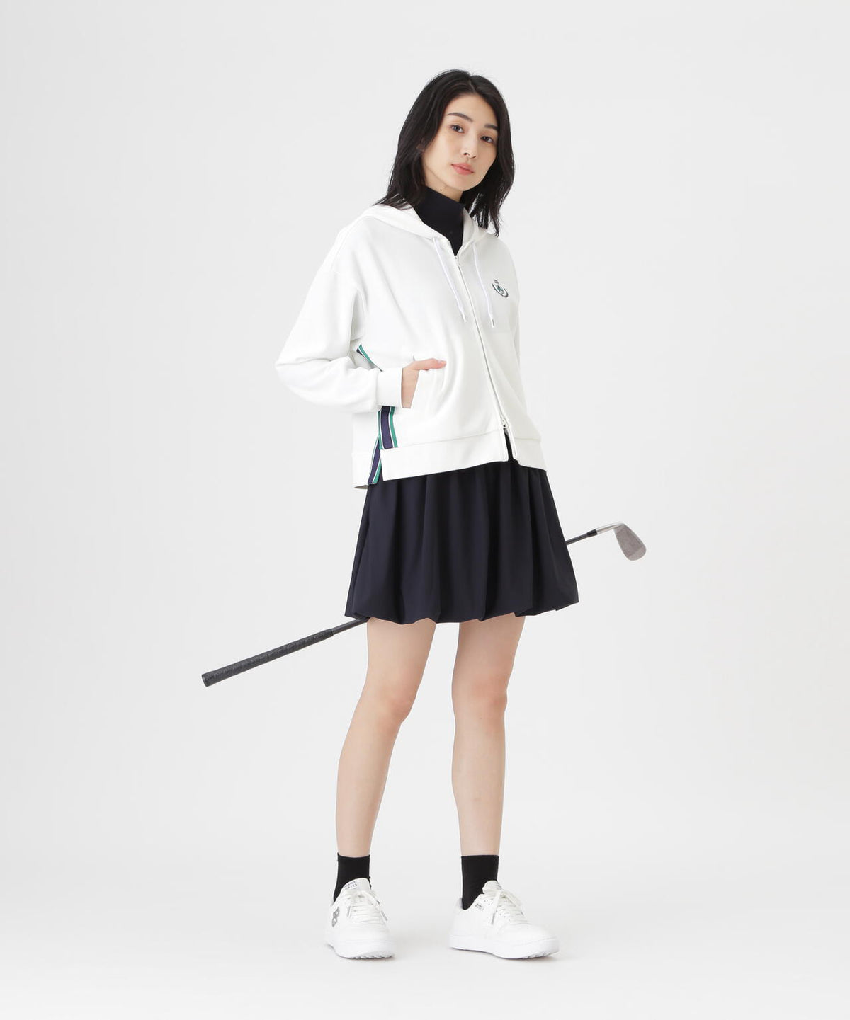 Peストレッチトリコットメッシュスカート (WOMENS)