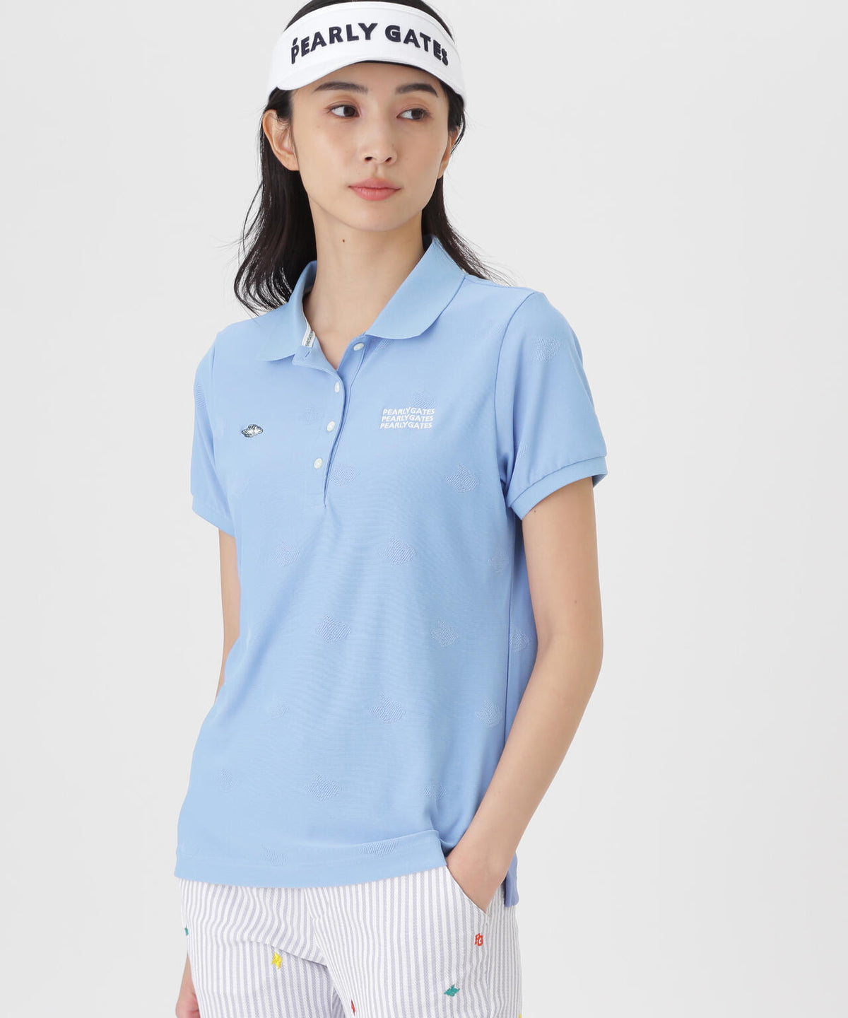 メッシュジャガード半袖ポロシャツ (WOMENS)
