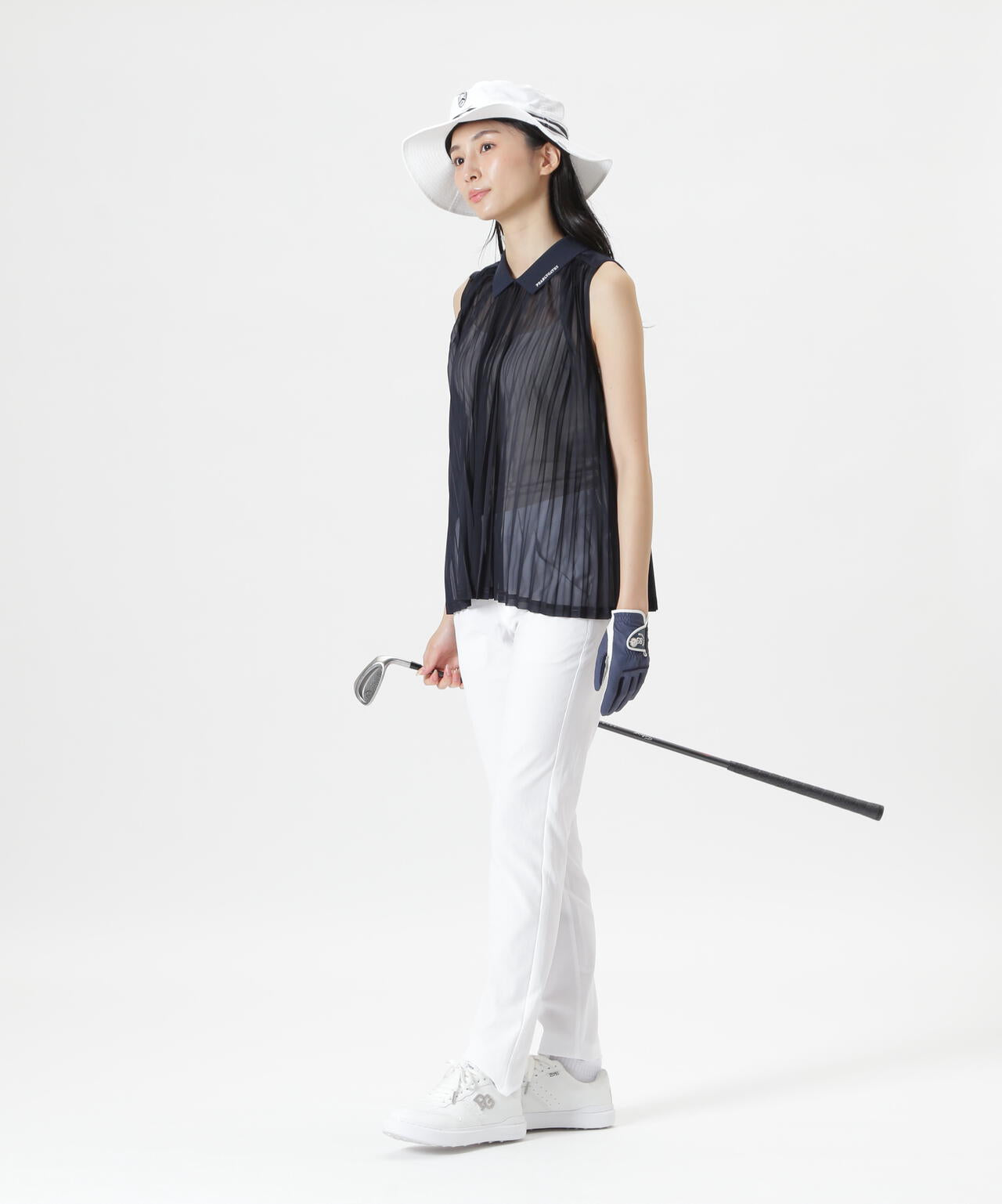 マットトリコットスリーブレスポロシャツ (WOMENS)
