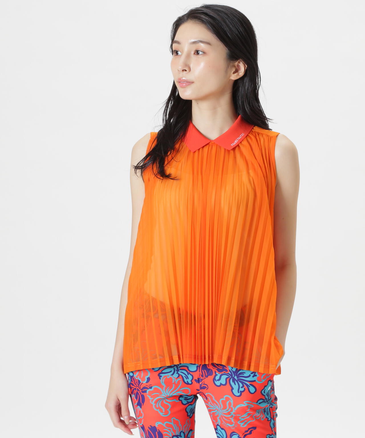 マットトリコットスリーブレスポロシャツ (WOMENS)