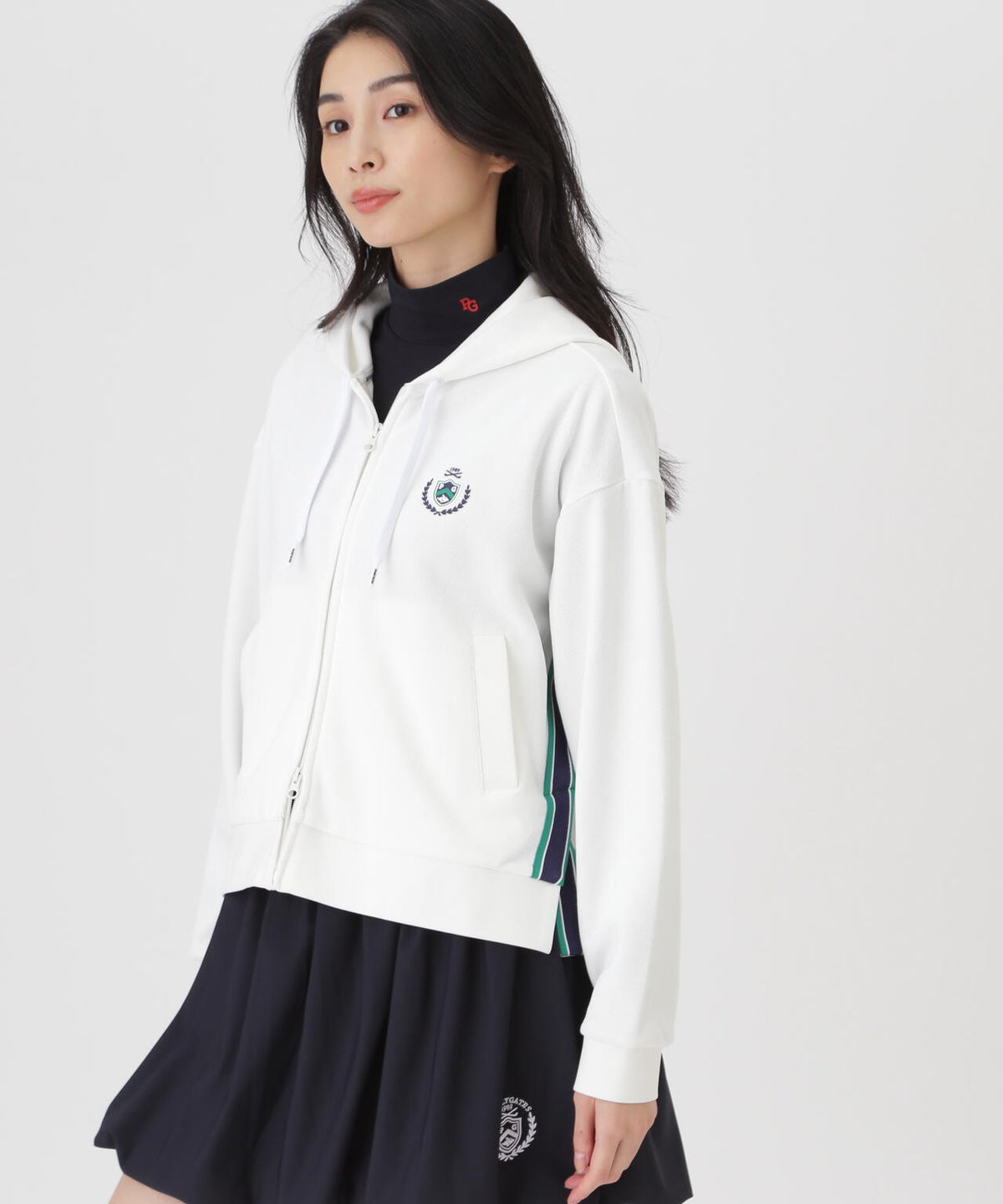 Wハニカムストレッチフルジップフーディ (WOMENS)