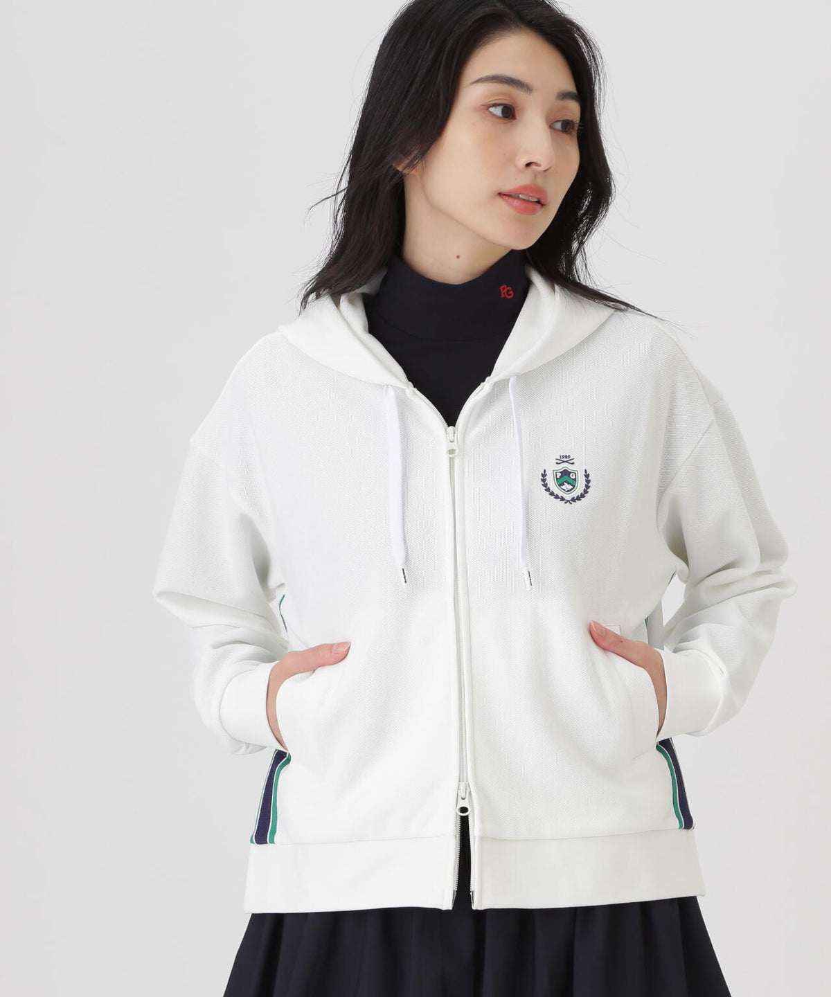 Wハニカムストレッチフルジップフーディ (WOMENS)