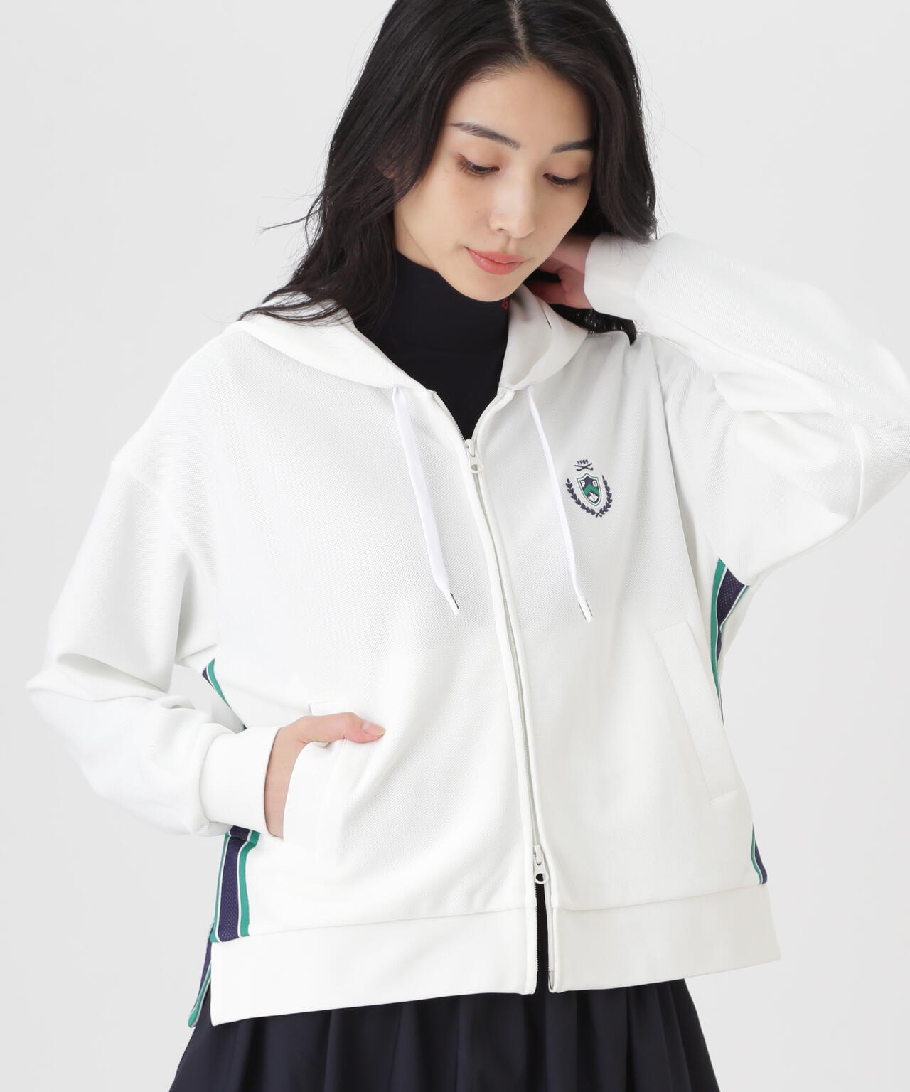 Wハニカムストレッチフルジップフーディ (WOMENS) | PEARLY GATES