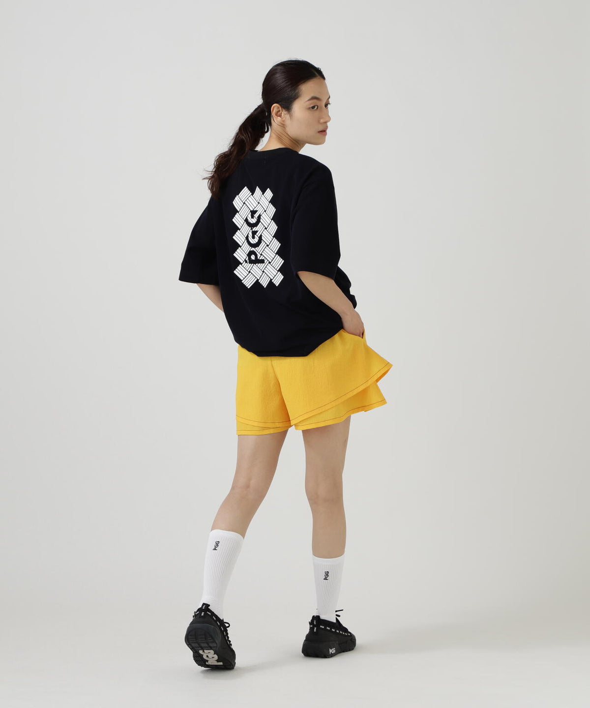【PGG】【直営店舗&公式オンライン限定」SNAPTEX裏パイル半袖Tシャツ (LADIES)