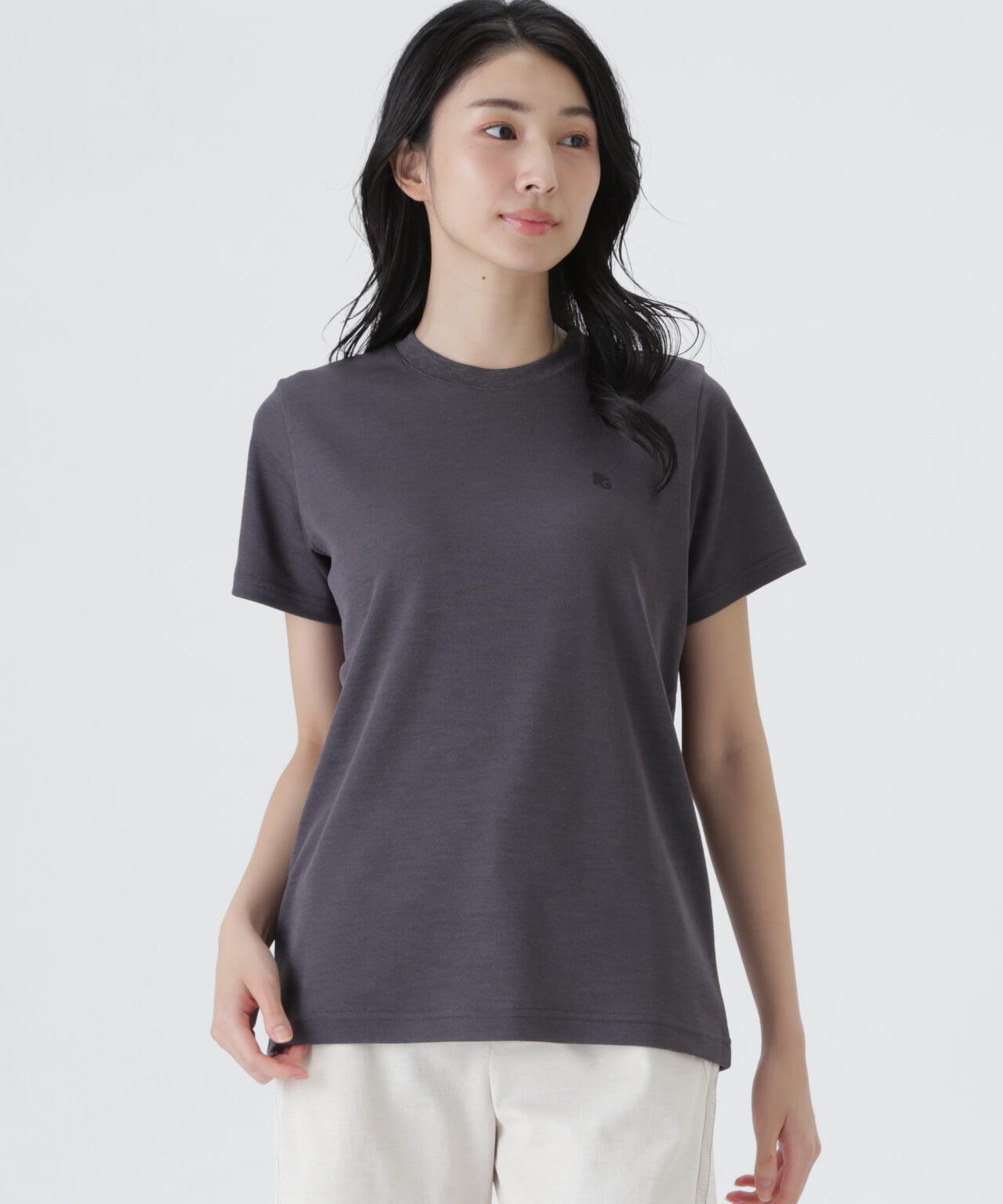 麻調合繊半袖Tシャツ
