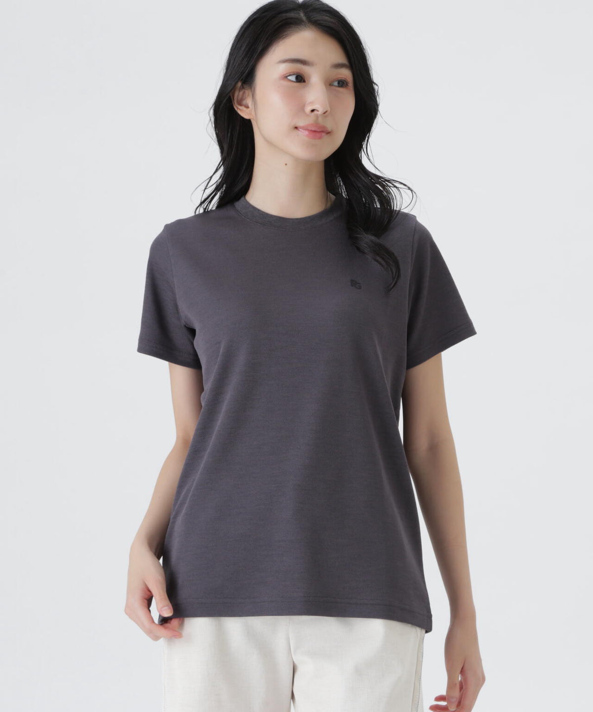 麻調合繊半袖Tシャツ