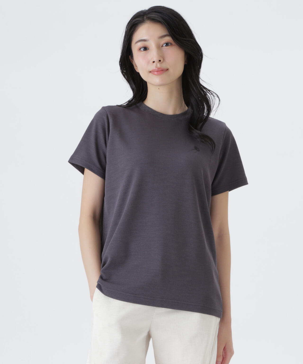 麻調合繊半袖Tシャツ